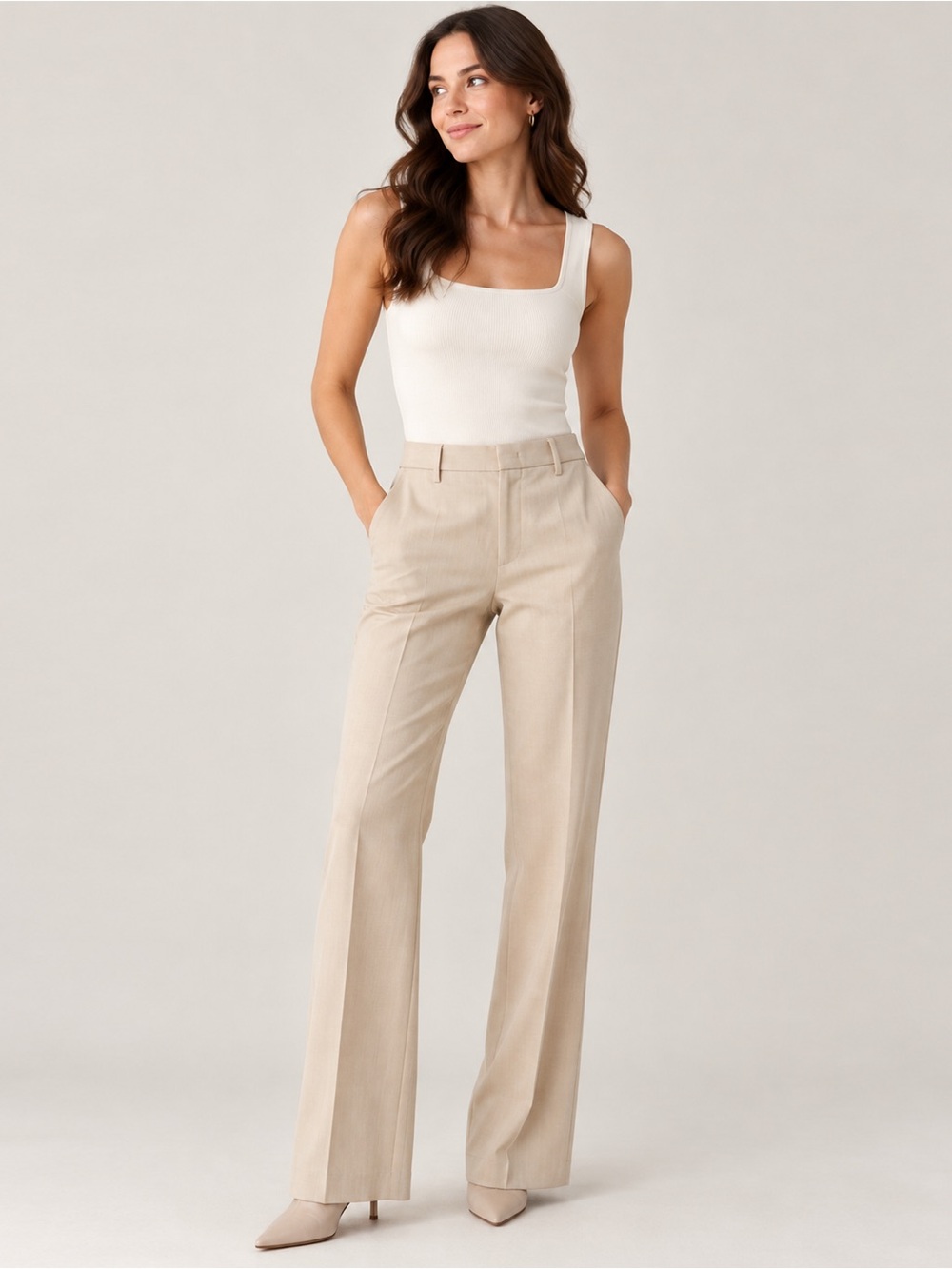 Etro - Straight Leg Quite Luxury Old Money Tailored Trousers Made in Italy Beige